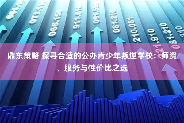 鼎东策略 探寻合适的公办青少年叛逆学校：师资、服务与性价比之选