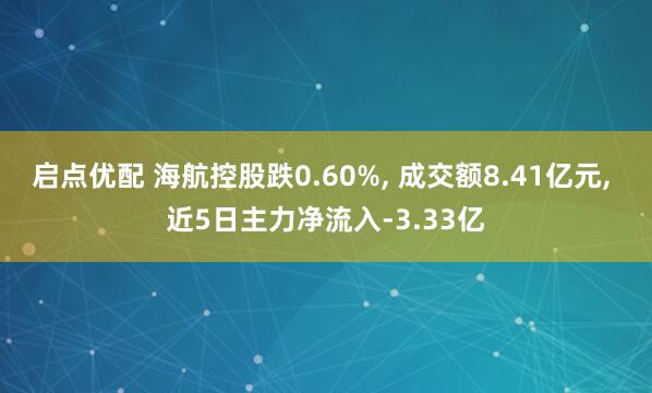 启点优配 海航控股跌0.60%, 成交额8.41亿元, 近5日主力净流入-3.33亿